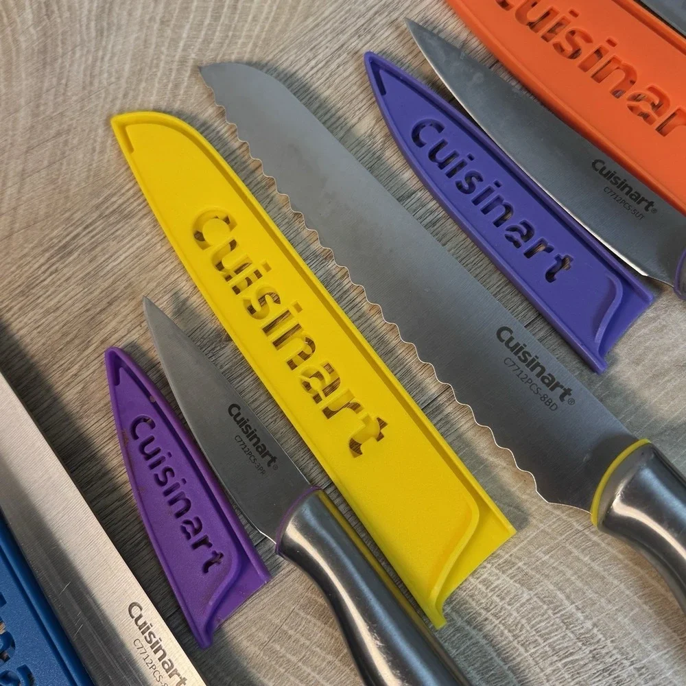 Cuisinart 6 Stainless Steel Knife Set With Protective Blade Sleeves C7710PCSHDP